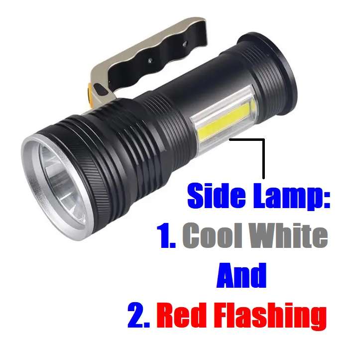 Multifunctional Rechargeable LED High Power Searchlight Emergency Torch. Collections Are Allowed.