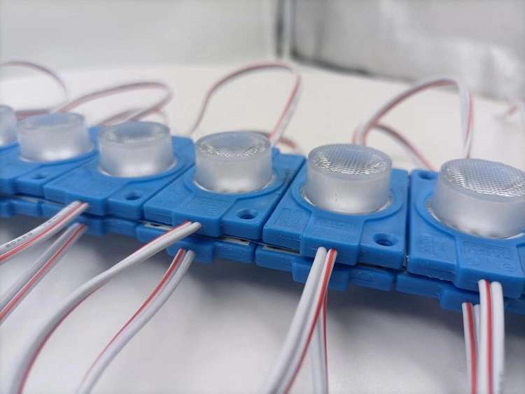 LED Light Modules: Waterproof Injection Moulded with Lens in Blue Light Colour. Collections Allowed.