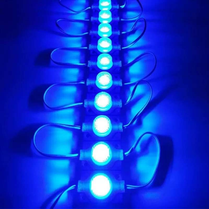 LED Light Modules: Waterproof Injection Moulded with Lens in Blue Light Colour. Collections Allowed.