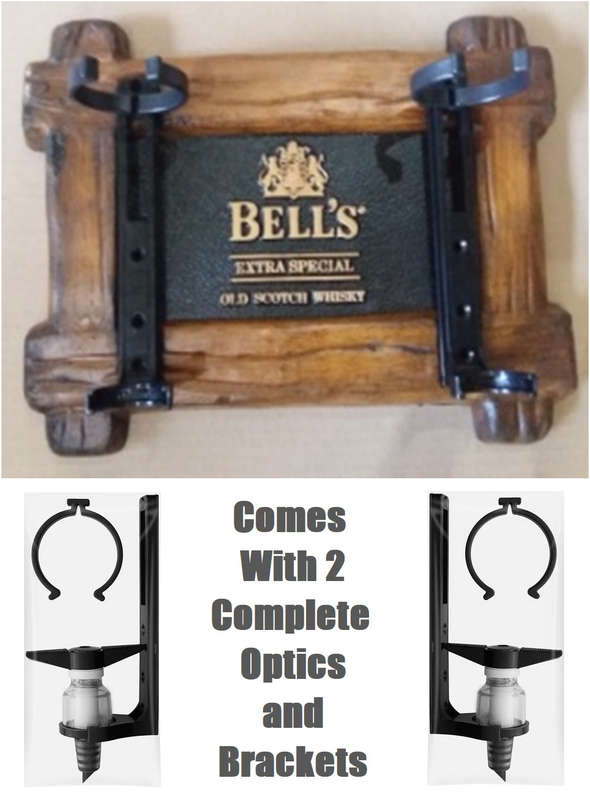 Bell`s Scotch Whisky Liquor Dispensers plus 2 Kits of Optics. Brand New. Collections Are Allowed.