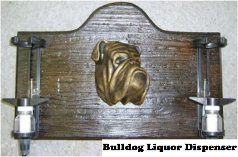 Liquor Dispensers: British Bulldog Head with 2 Optic Sets. Brand New Products. Collections Allowed.