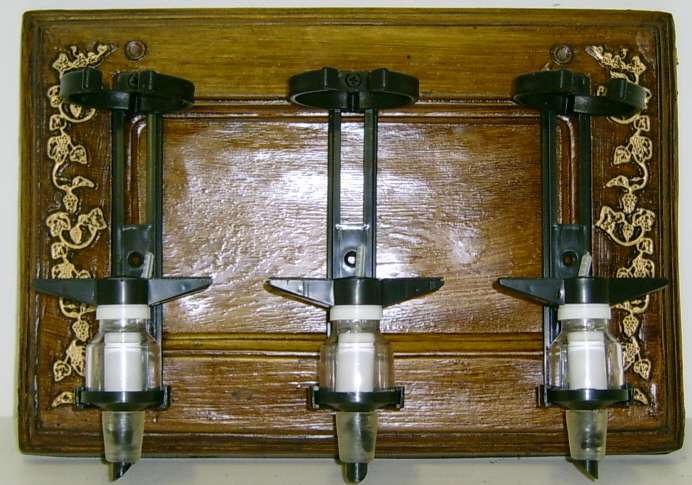 Classic Design Liquor Dispensers With 3 Sets of Optics and Brackets. Brand New. Collections Allowed.