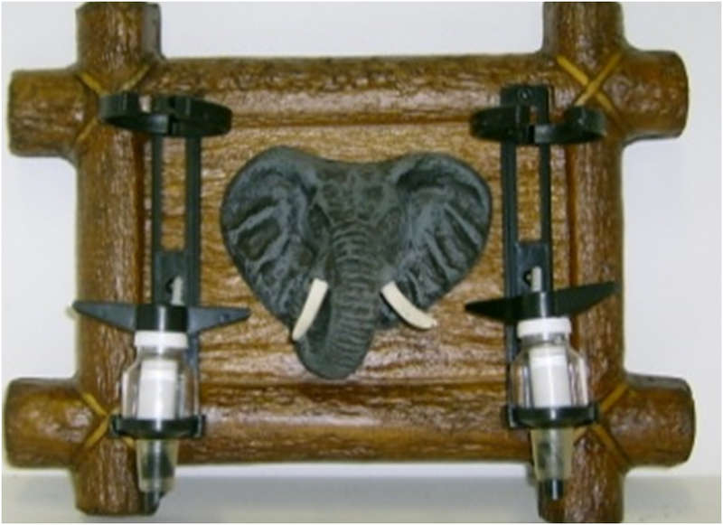 Liquor Dispensers: Elephant Head with 2 Sets of Optics and Brackets. New Items. Collections Allowed.