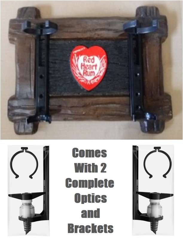 Liquor Dispensers: Red Heart Premium Rum plus 2 Optics Sets. Brand New Products. Collections Allowed