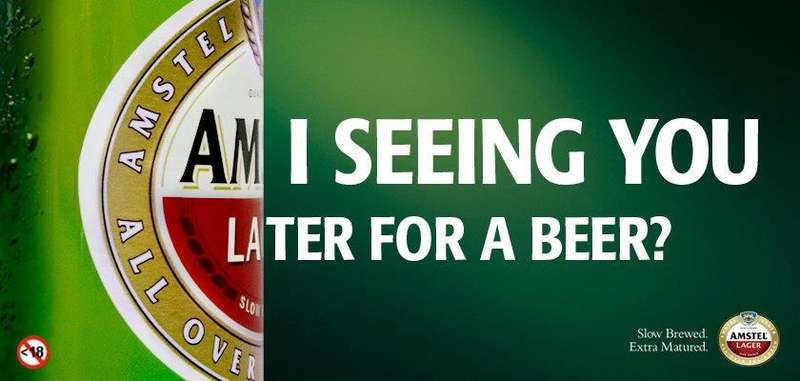 Amstel Premium Lager Large Barrel End Liquor Dispensers with 2 Sets of Optics. Collections Allowed.