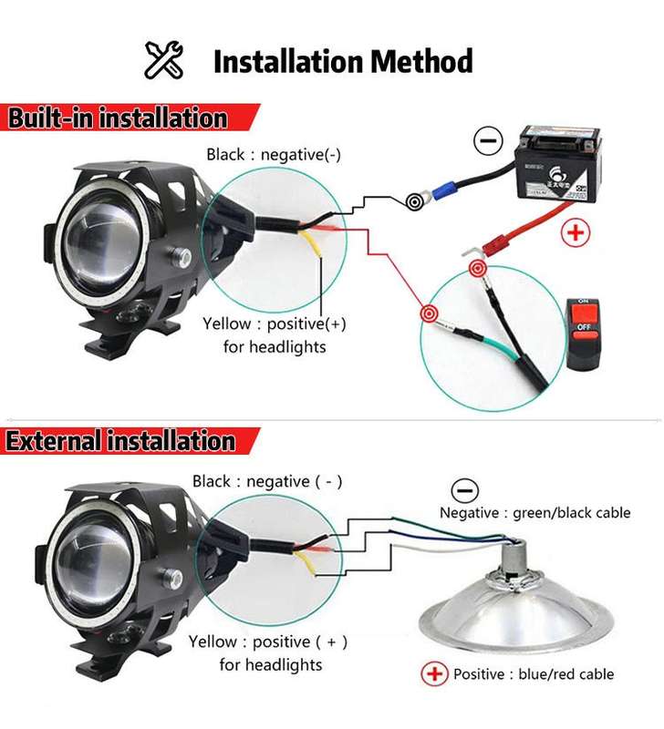 LED Angel Eye Spotlights, Devil Eye Universal Auxiliary Halo Ring Spotlights. Collections Allowed.