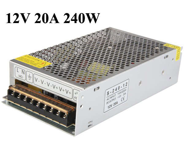20A 12V 240W Universal ACDC Transformer, Ventilated Switching Power Supply Unit. Collections Allowed