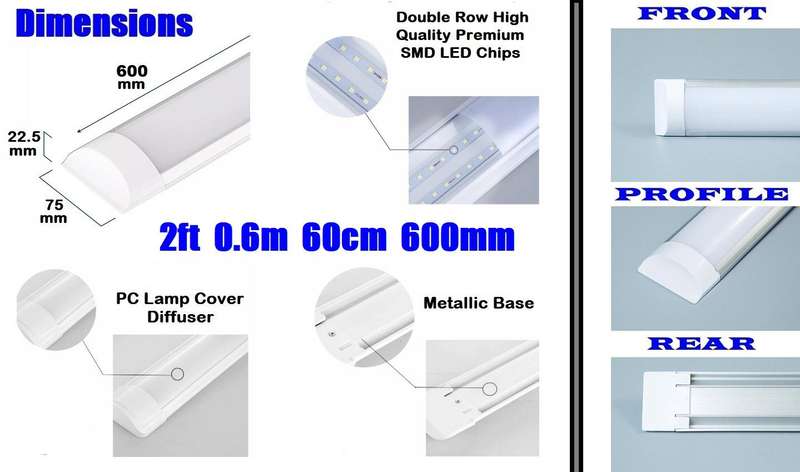 LED Tube Lights: Batten Ultra Slim Premium Modern Design Complete With Fittings. Collections Allowed