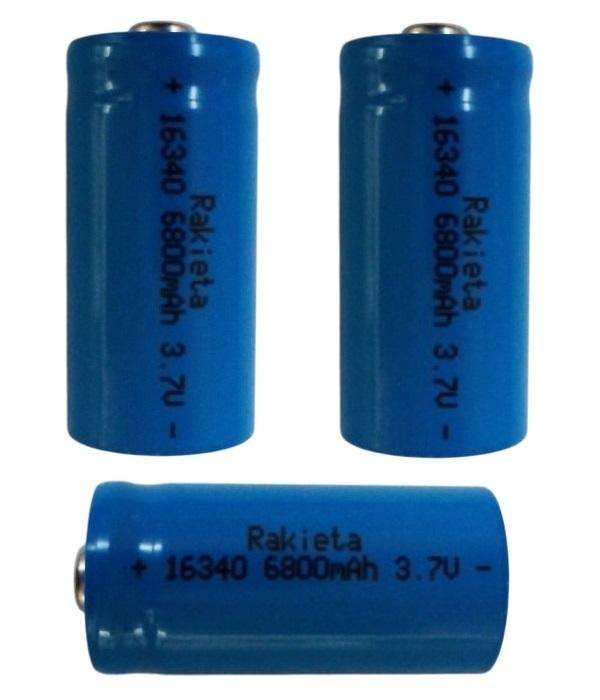 Set Of 2 Rechargeable 16340 CR123A 3.7V Lithium-ion Batteries/Cells. Brand New. Collections Allowed.