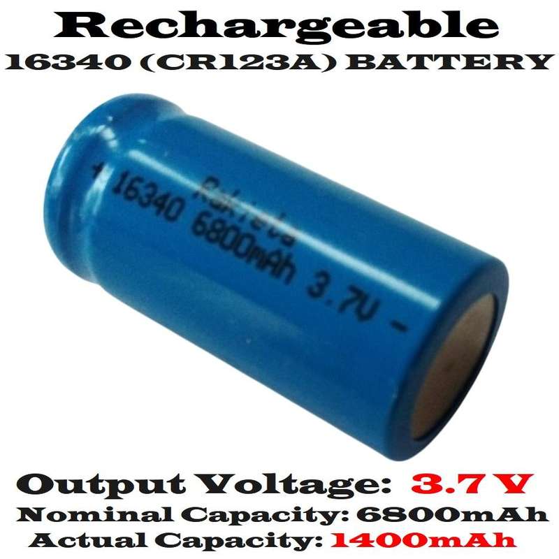 Set Of 2 Rechargeable 16340 CR123A 3.7V Lithium-ion Batteries/Cells. Brand New. Collections Allowed.