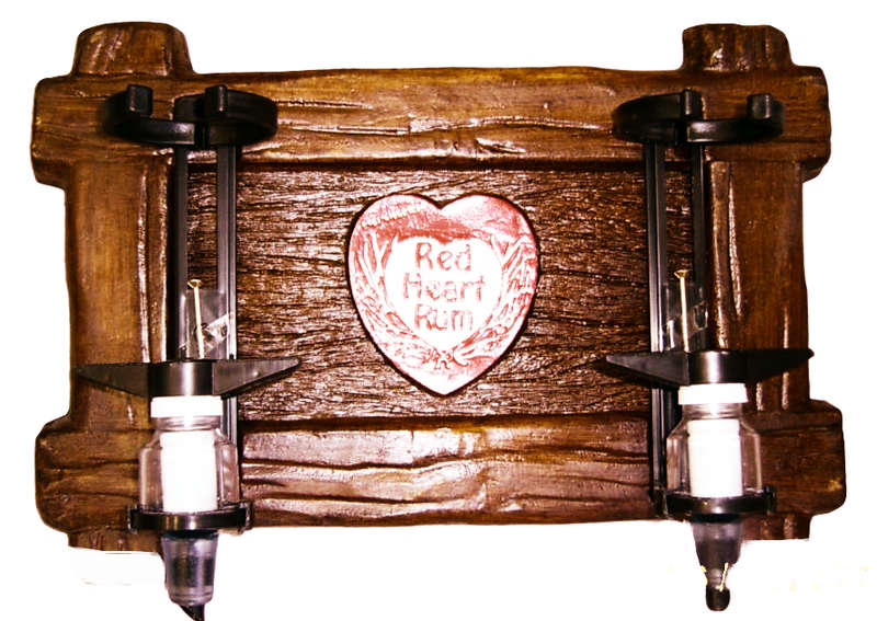 Red Heart Premium Rum Liquor Dispensers with 2 Optics Sets. Brand New Products. Collections Allowed.