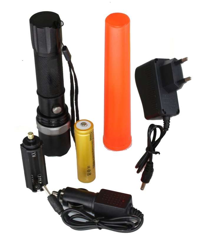 Hand-Held Rechargeable LED Traffic Safety Wand Signal Light and Torch. Collections Are Allowed.