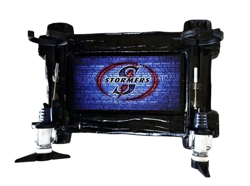 Stormers Rugby Liquor Dispensers With 2 Optic Sets. Brand New Products. Collections Are Allowed.