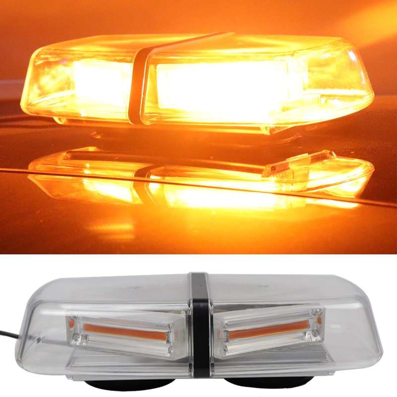 Strobe Flash Car Roof Top High Intensity Amber Orange Yellow COB LED Light Bar. Collections Allowed.