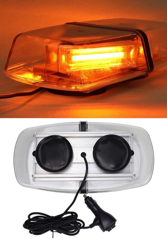 Strobe Flash Car Roof Top High Intensity Amber Orange Yellow COB LED Light Bar. Collections Allowed.