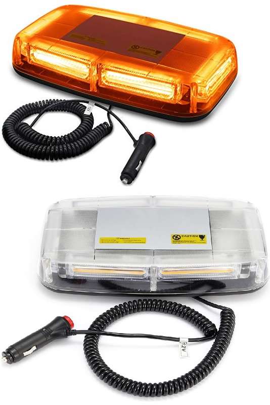 Strobe Flash Magnetic Vehicle Roof Top Amber Orange Yellow COB LED Light Bar. Collections Allowed.