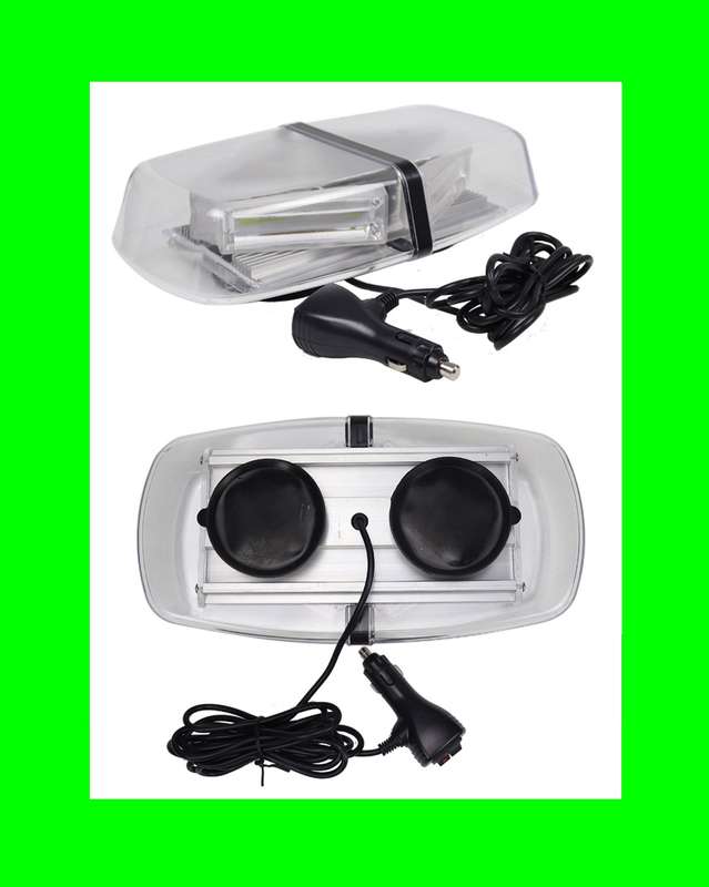 Green High Intensity COB LED Strobe Flash Magnetic Vehicle Roof Top Light Bar. Collections Allowed.