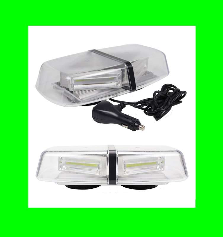 Green High Intensity COB LED Strobe Flash Magnetic Vehicle Roof Top Light Bar. Collections Allowed.