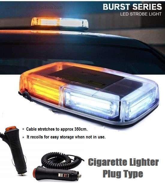 Amber + Cool White High Intensity COB LED Strobe Car Roof Top Flash Light Bar. Collections Allowed.