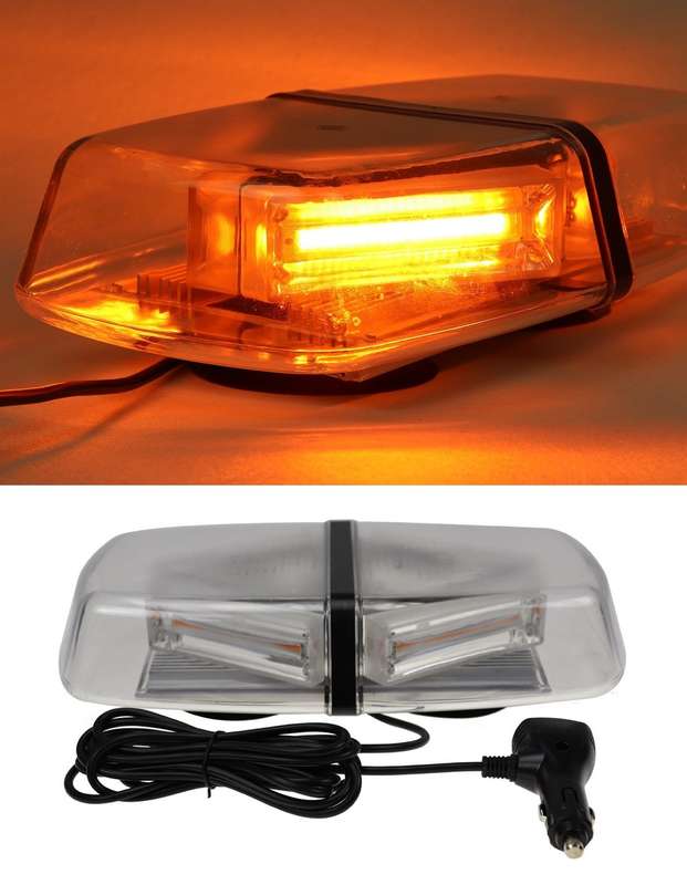 Strobe Flash Car Roof Top High Intensity Amber Orange Yellow COB LED Light Bar. Collections Allowed.