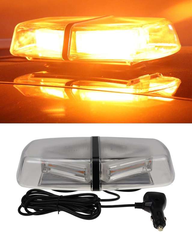 Strobe Flash Car Roof Top High Intensity Amber Orange Yellow COB LED Light Bar. Collections Allowed.