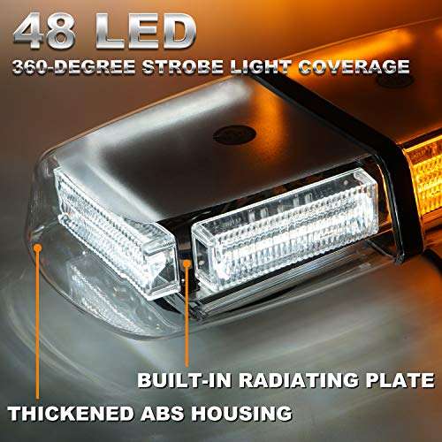 Amber + Cool White High Intensity COB LED Strobe Car Roof Top Flash Light Bar. Collections Allowed.