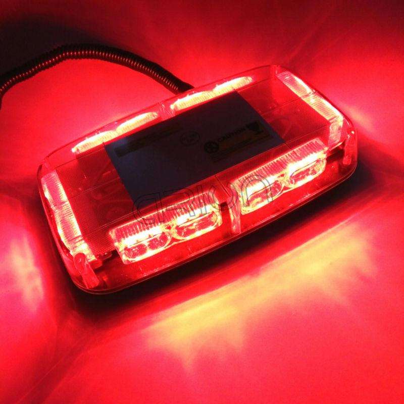 Strobe Flash Magnetic Car Roof Top Red High Intensity COB LED Light Bar 12V/24V. Collections Allowed