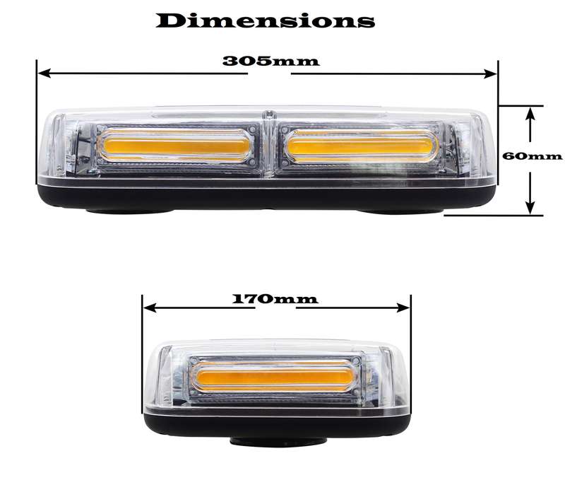Strobe Flash Magnetic Car Roof Top Red High Intensity COB LED Light Bar 12V/24V. Collections Allowed
