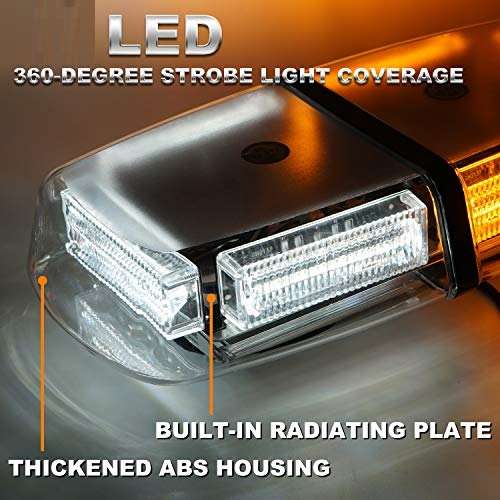 Amber + Cool White High Intensity COB LED Strobe Car Roof Top Flash Light Bar. Collections Allowed.