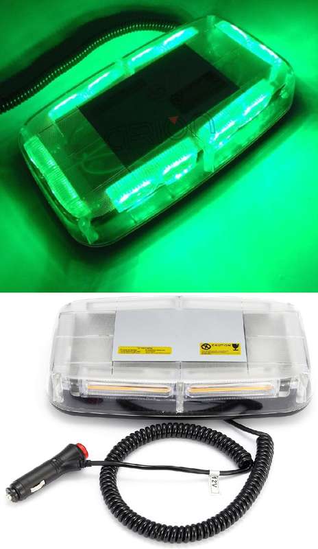 High Intensity Green COB LED Strobe Flash vehicle Roof Top Light Bar. Collections Are Allowed.