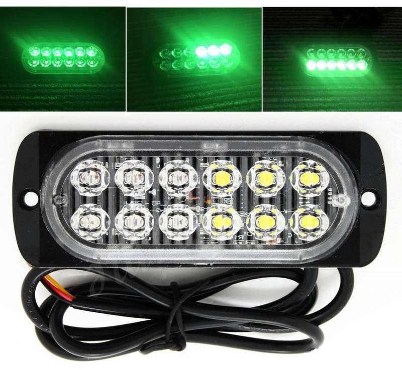 Green LED Flash Strobe Vehicle Grille Bumper Side Marker Cluster Lights 12V/24V. Collections Allowed