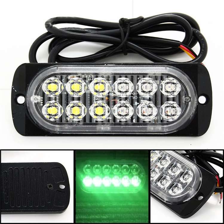 Green LED Flash Strobe Vehicle Grille Bumper Side Marker Cluster Lights 12V/24V. Collections Allowed