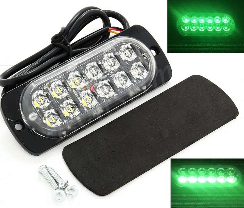 Green LED Flash Strobe Vehicle Grille Bumper Side Marker Cluster Lights 12V/24V. Collections Allowed