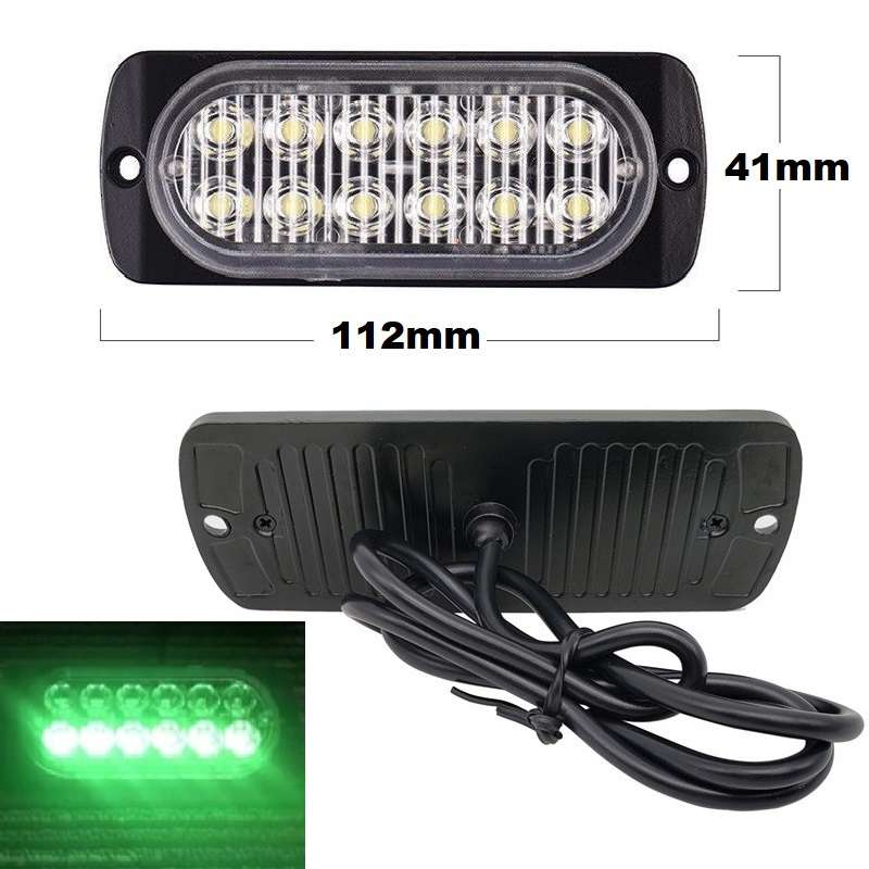 Green LED Flash Strobe Vehicle Grille Bumper Side Marker Cluster Lights 12V/24V. Collections Allowed