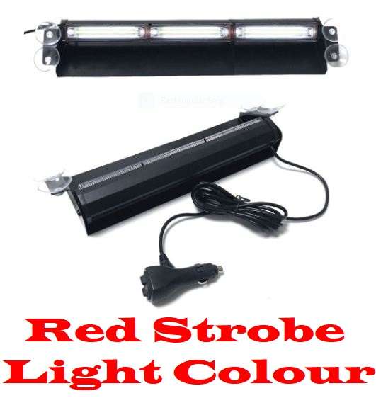 Red COB LED Windscreen Dashboard Vehicle Flash Strobe Very Long Dash Light Bar. Collections Allowed.