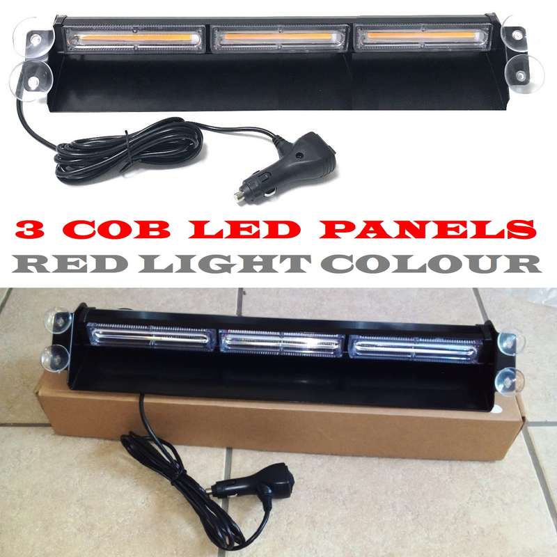 Red COB LED Windscreen Dashboard Vehicle Flash Strobe Very Long Dash Light Bar. Collections Allowed.
