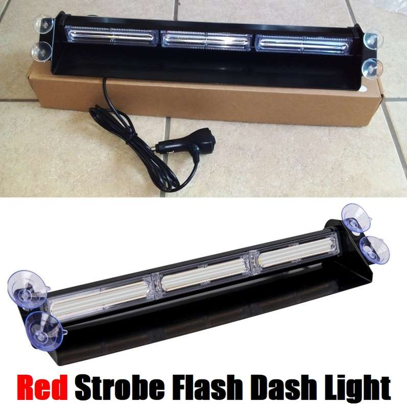Red COB LED Windscreen Dashboard Vehicle Flash Strobe Very Long Dash Light Bar. Collections Allowed.