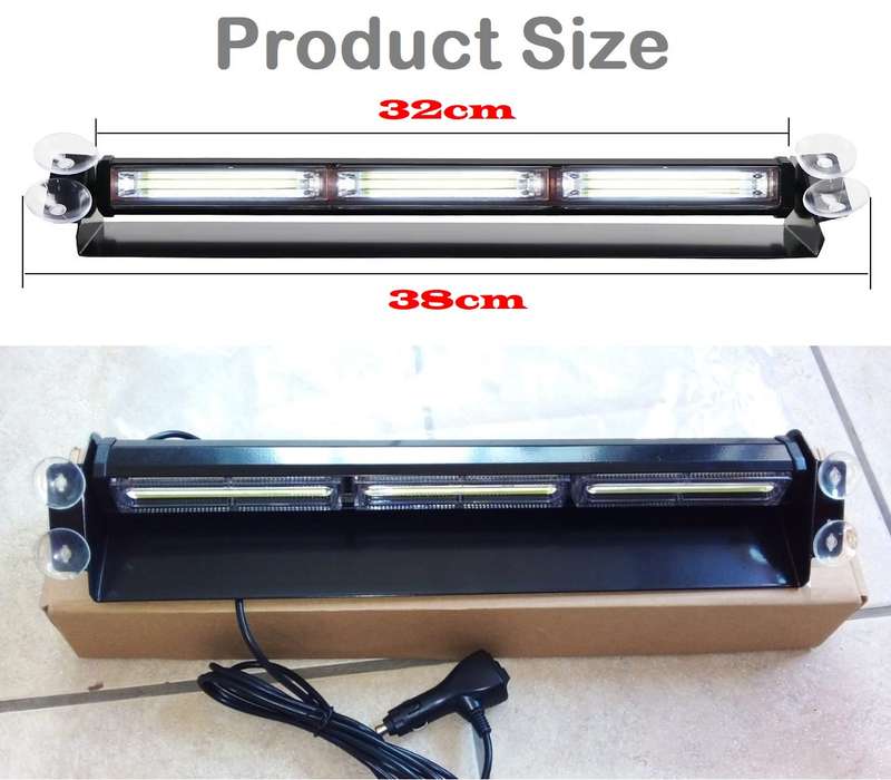 Red COB LED Windscreen Dashboard Vehicle Flash Strobe Very Long Dash Light Bar. Collections Allowed.