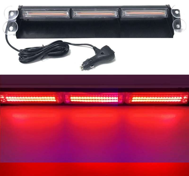 Red COB LED Windscreen Dashboard Vehicle Flash Strobe Very Long Dash Light Bar. Collections Allowed.