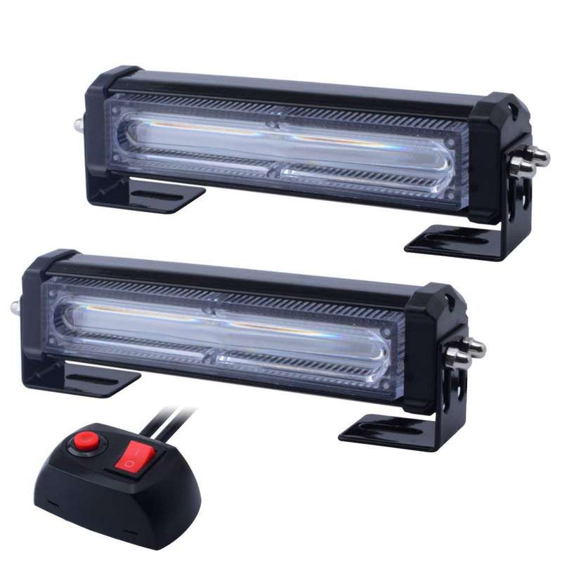 Cool White COB LED Flash Strobe Grille Bumper Cluster Side Marker Lights 12V. Collections Allowed.