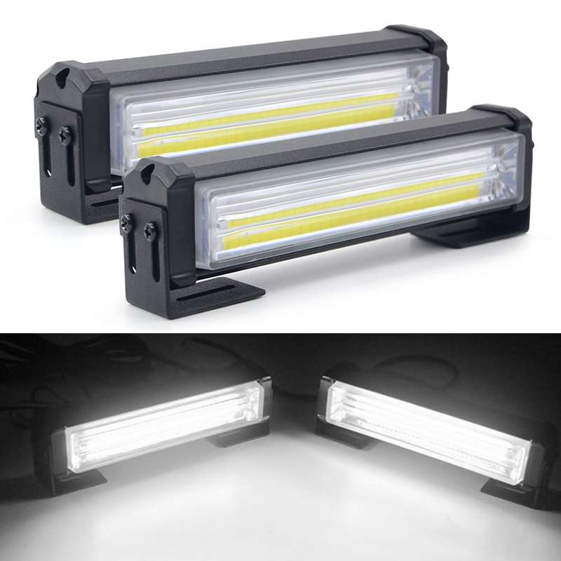 Cool White COB LED Flash Strobe Grille Bumper Cluster Side Marker Lights 12V. Collections Allowed.