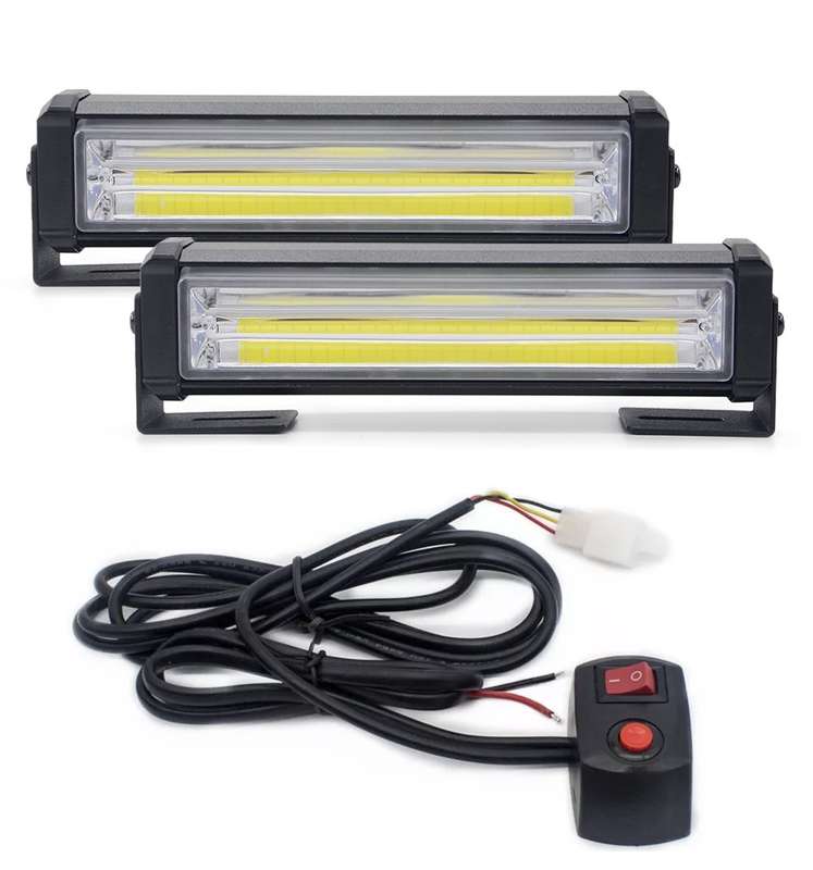 Cool White COB LED Flash Strobe Grille Bumper Cluster Side Marker Lights 12V. Collections Allowed.