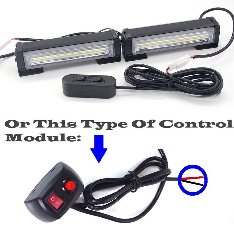 Cool White COB LED Flash Strobe Grille Bumper Cluster Side Marker Lights 12V. Collections Allowed.