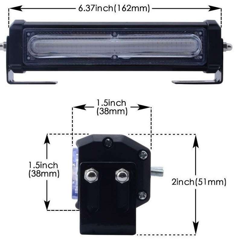 Cool White COB LED Flash Strobe Grille Bumper Cluster Side Marker Lights 12V. Collections Allowed.