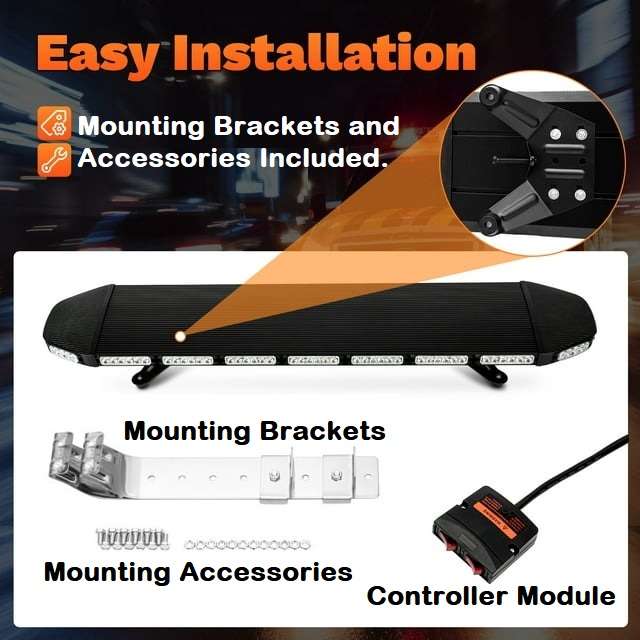 LED Vehicle Roof Top Black Hawk Stealth Squadron Leader Flash Strobe Light Bar. Collections Allowed.