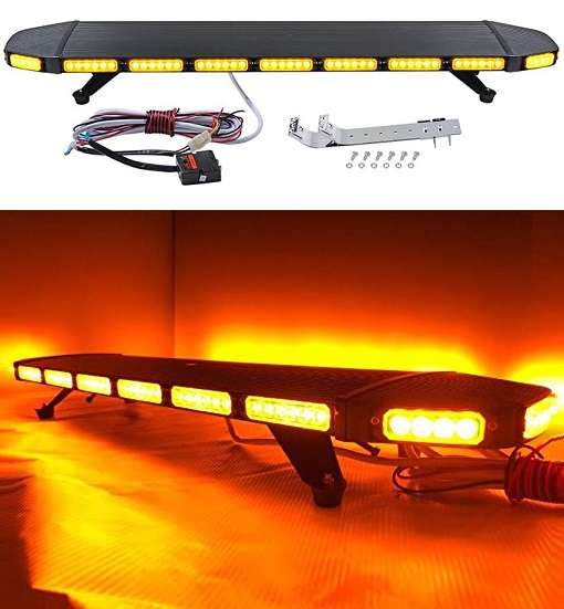 Squadron Leader Amber LED Roof Top Flash Strobe Light Black Hawk Stealth Design. Collections Allowed