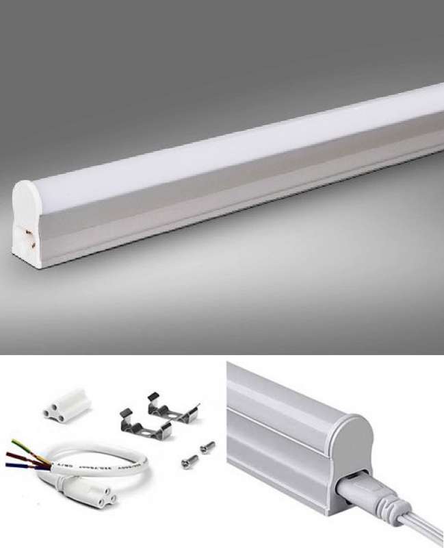 Blue LED Integrated T5 Tube Lights 1200mm 1.2m Complete With Brackets, Fittings. Collections Allowed
