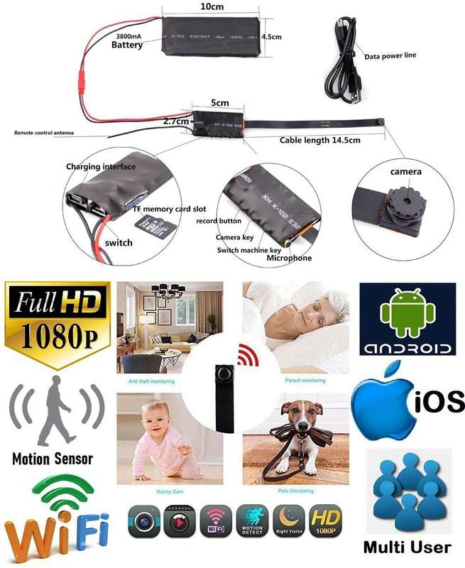 Mini WiFi Spy Camera HD Video Recorder with Motion Sensor Plus Much More. Collections Are Allowed.