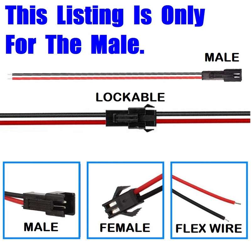 JST XH 2-Pin 2.54mm 2P Lockable Male Connector Plug On 135mm Long Flex Wire. Collections Allowed.