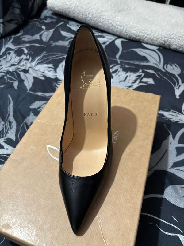 Christian Louboutin Kate 100 black leather pumps